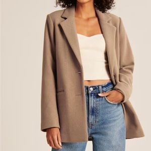 Heavyweight Wool-Blend Blazer Coat